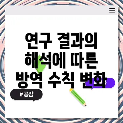연구 결과의 해석에 따른 방역 수칙 변화