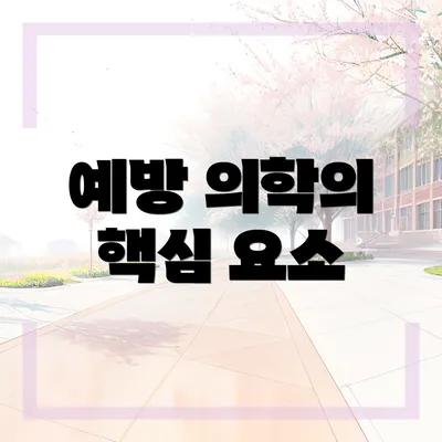 예방 의학의 핵심 요소