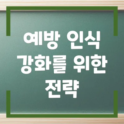 예방 인식 강화를 위한 전략