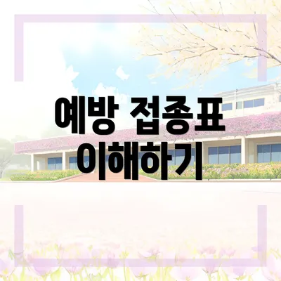 예방 접종표 이해하기