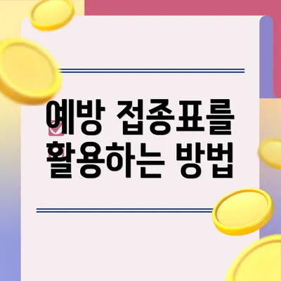 예방 접종표를 활용하는 방법