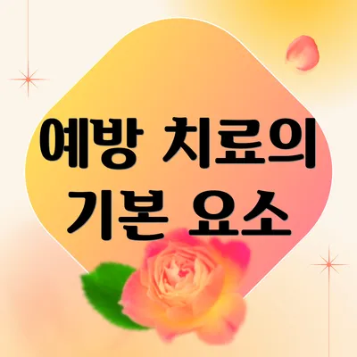 예방 치료의 기본 요소