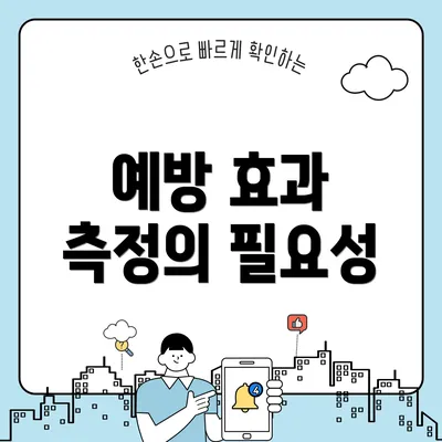예방 효과 측정의 필요성