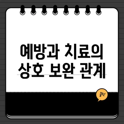 예방과 치료의 상호 보완 관계
