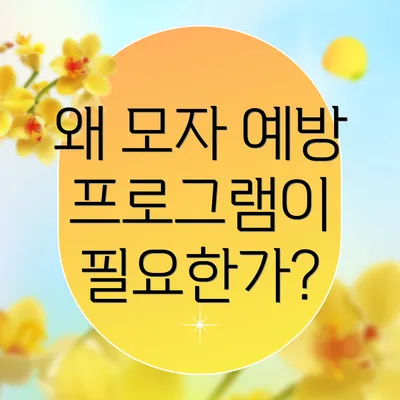 왜 모자 예방 프로그램이 필요한가?