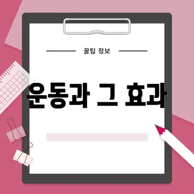 운동과 그 효과