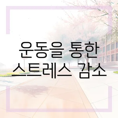 운동을 통한 스트레스 감소