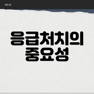 응급처치의 중요성