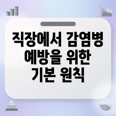 직장에서 감염병 예방을 위한 기본 원칙