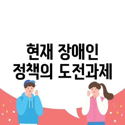 현재 장애인 정책의 도전과제