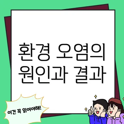환경 오염의 원인과 결과