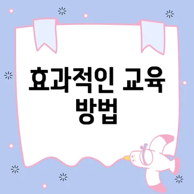 효과적인 교육 방법