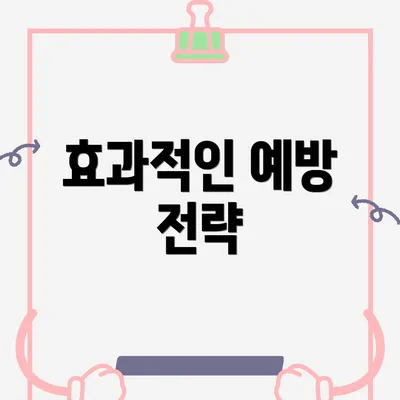 효과적인 예방 전략