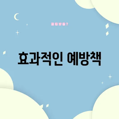 효과적인 예방책