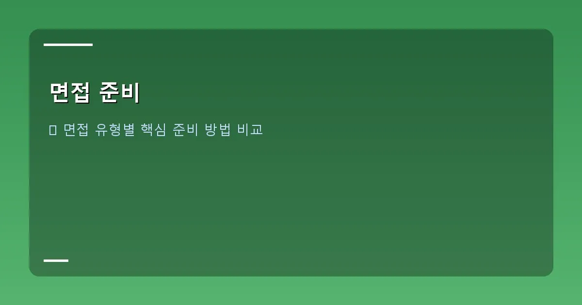 면접 준비 - 면접 준비에 몰두하는 사람의 이미지