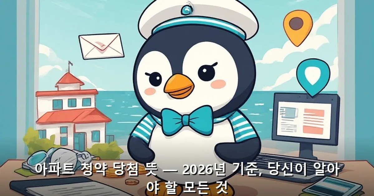 아파트 청약 당첨 뜻 - likesomea.kr 캐릭터