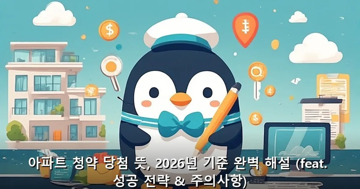 아파트 청약 당첨 뜻 - likesomea.kr 캐릭터